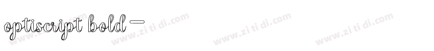 optiscript bold字体转换